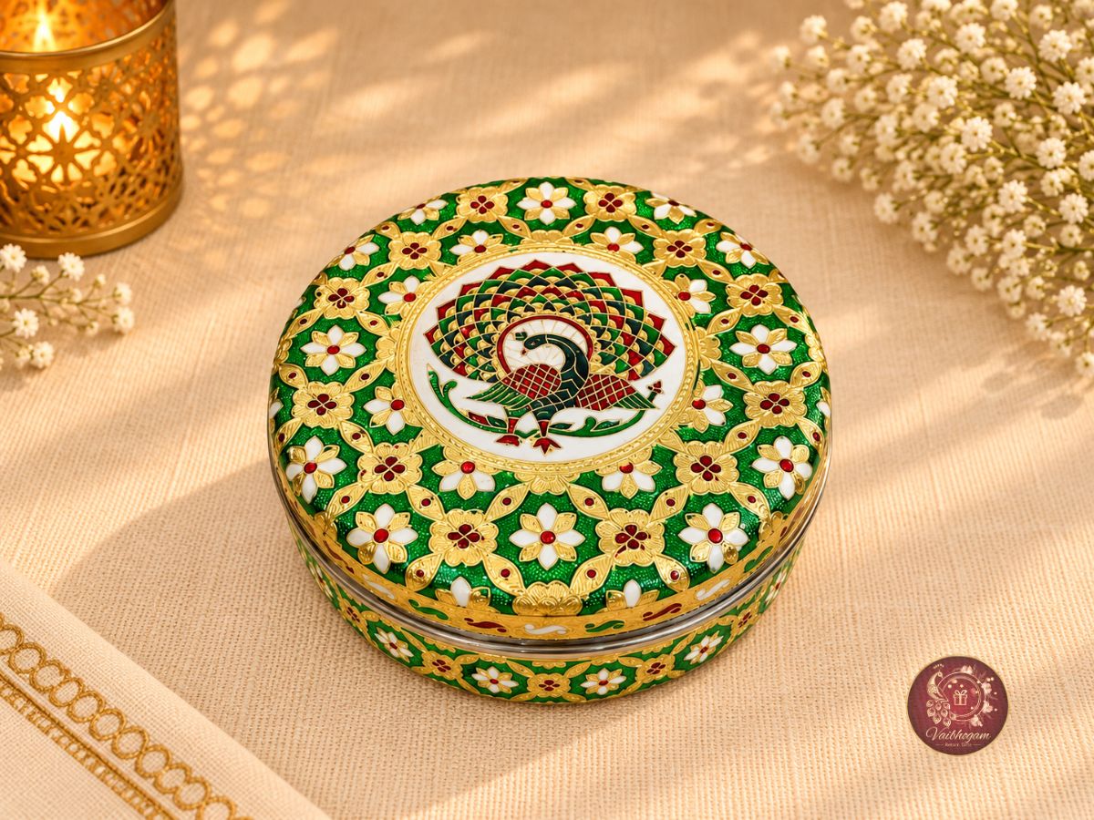 Meenakari Steel Spice Box