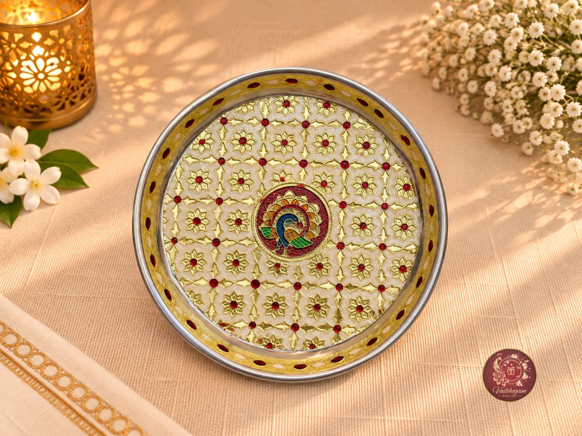 Meenakari Steel Plate