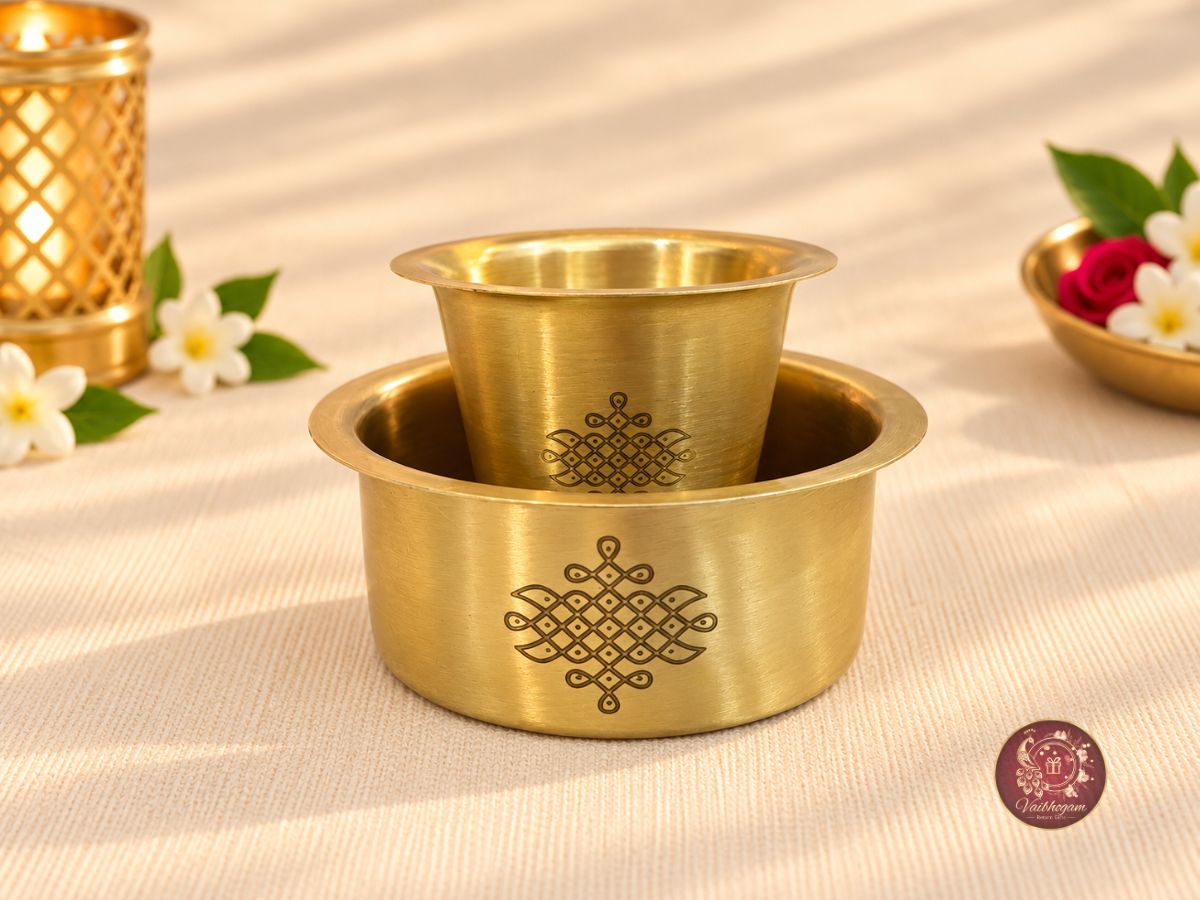 Kolam Brass Dabara Set