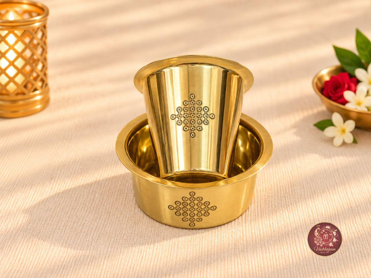 Kolam Brass Dabara Set image 2