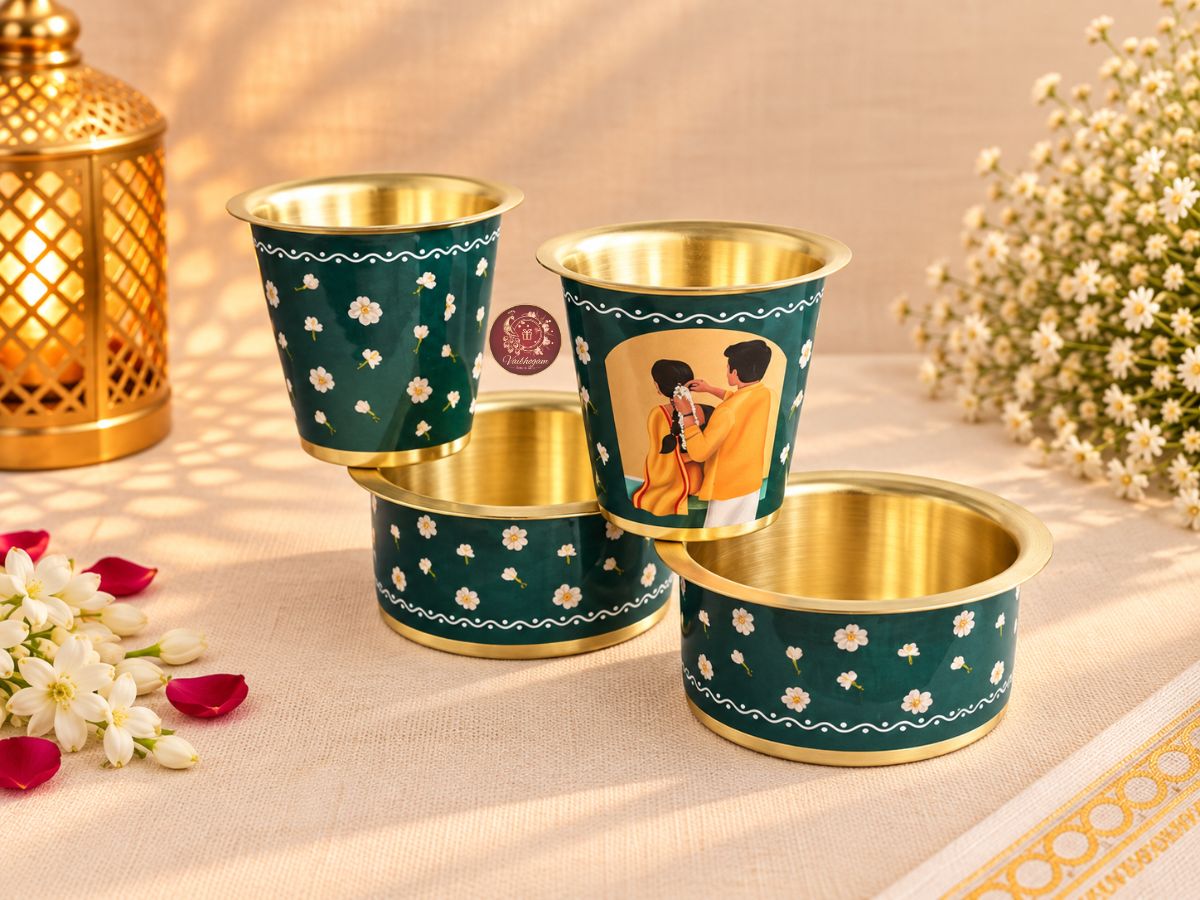 Printed Brass Dabara Set image 2