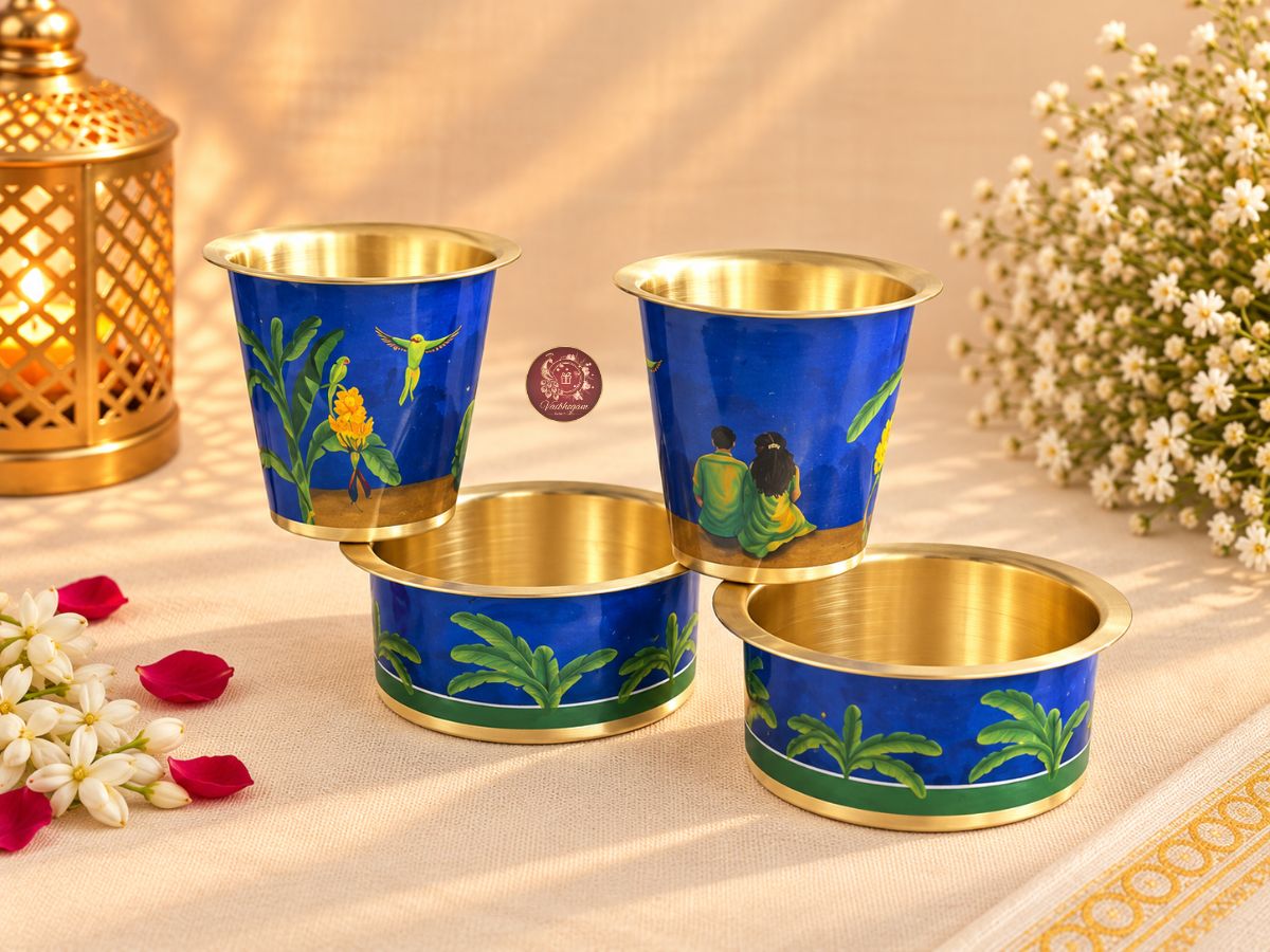 Printed Brass Dabara Set image 4