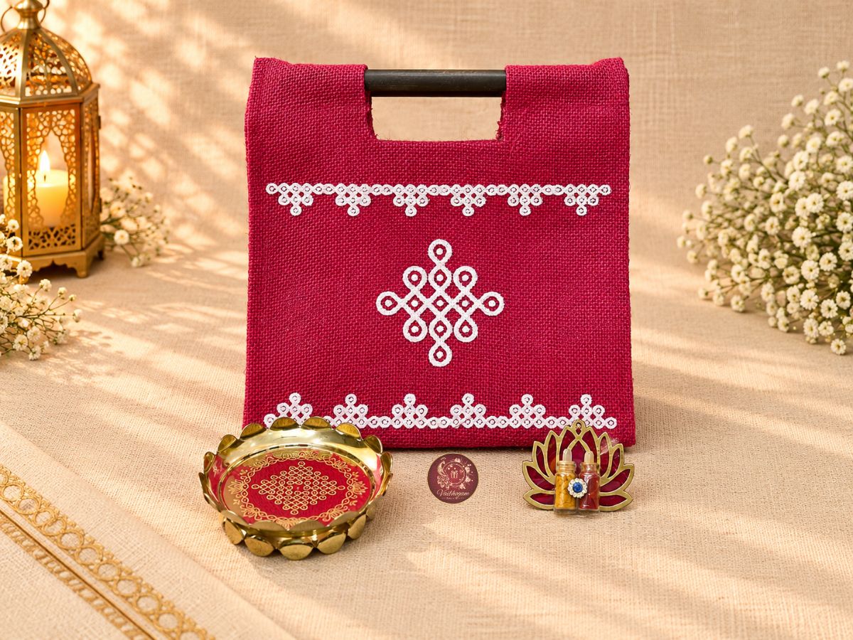 Brass Lotus Stand Hamper
