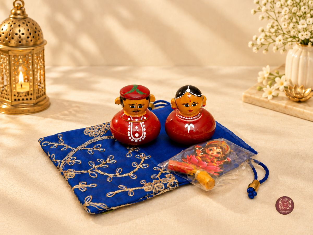 Raja Rani Haldi Kunkum Holder Hamper