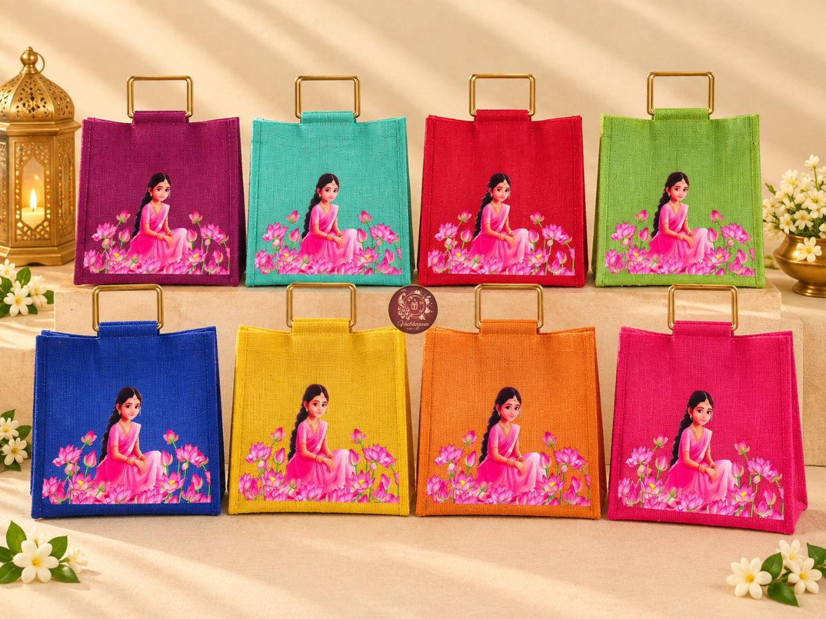 Half Saree Jute Bag