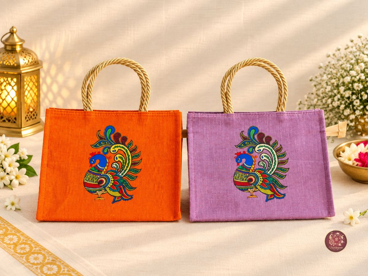 Jute Raw Silk Bag image 4
